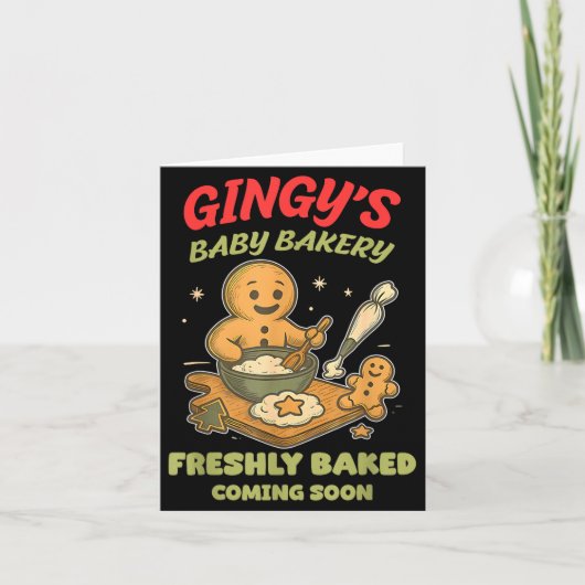 Carte Gingy's Baby Bakery Freshly Baked Coming Soon Chri (Devant)