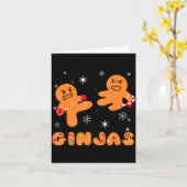 Carte Ginjas Gingerbread Ninjas Funny Ugly Christmas (Fleur jaune)