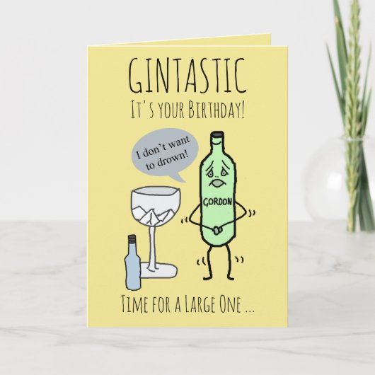 Carte Gintastic c'est votre anniversaire personnalisable (Devant)