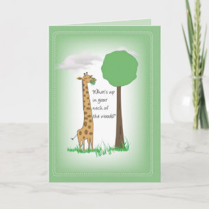Carte Girafe 2751 pensant à vous