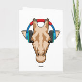 Carte Girafe à la musique avec casque audio (Dos)