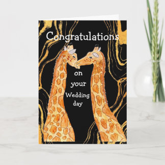 Carte Girafe aimante Félicitations pour votre jour de ma