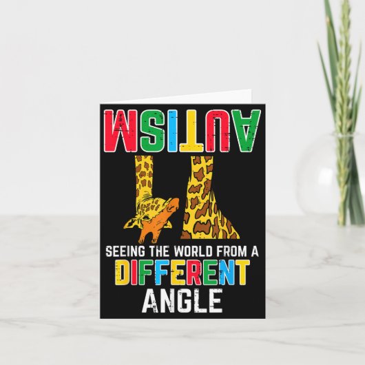 Carte Girafe Autisme Voir le Monde sous un Angle Différe (Devant)