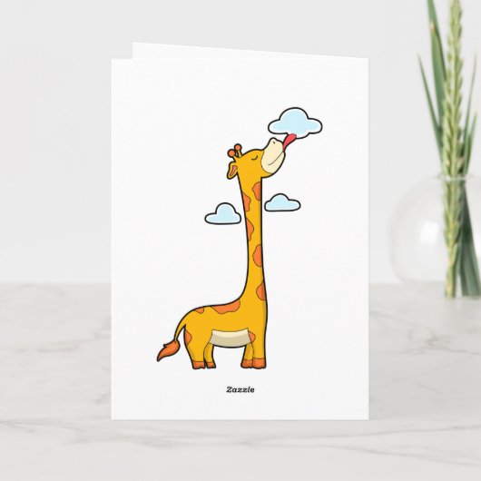 Carte Girafe aux nuages (Dos)