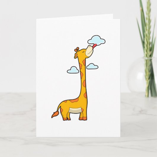 Carte Girafe aux nuages (Devant)