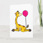 Carte Girafe avec ballon (Devant)