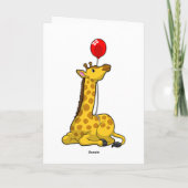 Carte Girafe avec ballon (Dos)