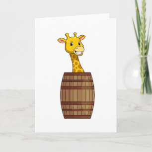 Carte Girafe avec baril