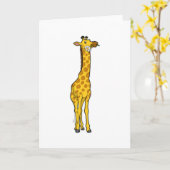 Carte Girafe avec Daisy (Fleur jaune)