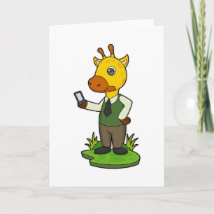 Carte Girafe avec Mobile