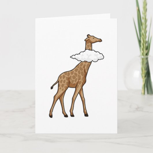 Carte Girafe avec Nuage (Devant)