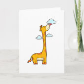 Carte Girafe avec Nuages (Devant)