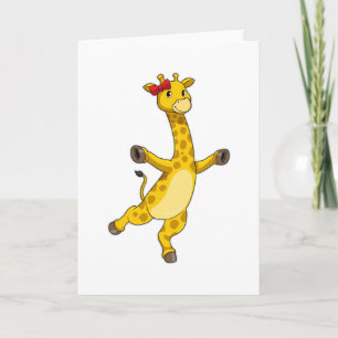 Carte Girafe avec Ruban