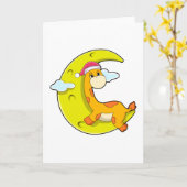 Carte Girafe chez Dormir avec la Lune (Fleur jaune)