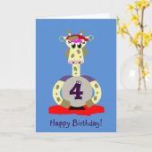 Carte Girafe d'Anivalley Gina (Fleur jaune)