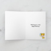Carte Girafe d'anniversaire à âge variable (Intérieur)
