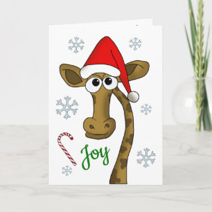 Carte Girafe de Christmas