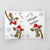 Carte girafe de Noël (Intérieur)