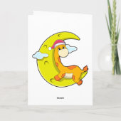 Carte Girafe dormant avec la Lune (Dos)