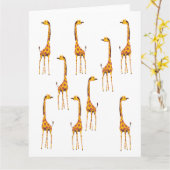 Carte Girafes (Fleur jaune)