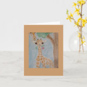 Carte girafes (Fleur jaune)