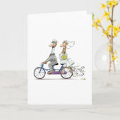 Carte Girafes de mariage (Fleur jaune)