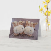 Carte girafes jumelles (Fleur jaune)