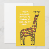 Carte Giraffe (Devant / Derrière)