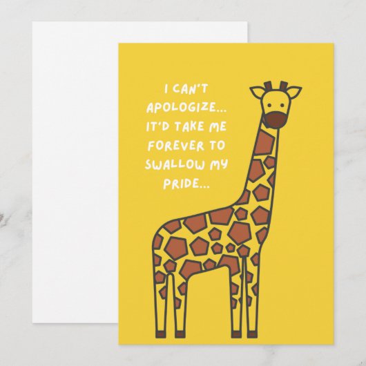 Carte Giraffe (Devant / Derrière)