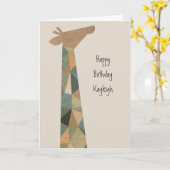 Carte Giraffe Abstraite (Fleur jaune)