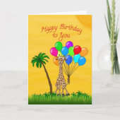 Carte Giraffe anniversaire (Devant)