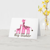 Carte Giraffe Big Sister (Fleur jaune)