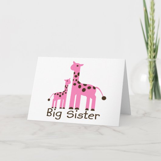 Carte Giraffe Big Sister (Devant)