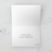 Carte Giraffe Couple Fiançailles (Intérieur)