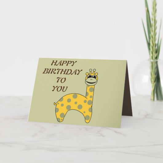 Carte Giraffe Cute (Devant)