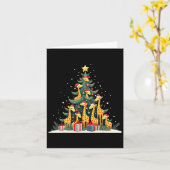 Carte Giraffe de Noël Amateurs de girafe Noël Noël Ho (Fleur jaune)