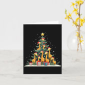 Carte Giraffe de Noël Amateurs de girafe Noël Noël Ho (Fleur jaune)