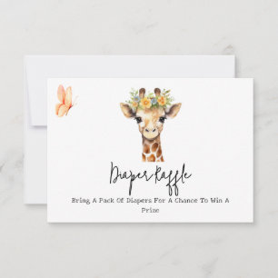 CARTE GIRAFFE DIAPER RAFFLE