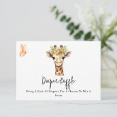 CARTE GIRAFFE DIAPER RAFFLE (Debout devant)