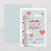 Carte Giraffe Heart Kids School Salle de classe Valentin (Devant / Derrière)