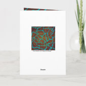 Carte Giraffe Impression Brown et Turquoise (Dos)