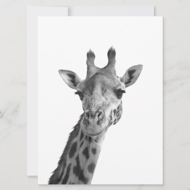 Carte Giraffe noire et blanche (Devant)