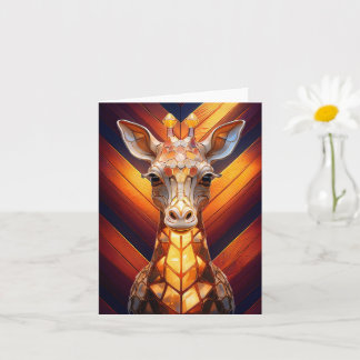 Carte Giraffe rayonnante sur Chevron