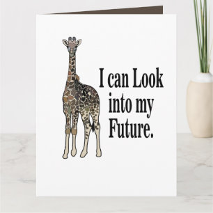 Carte Giraffe Safari Animal drôle Anniversaire