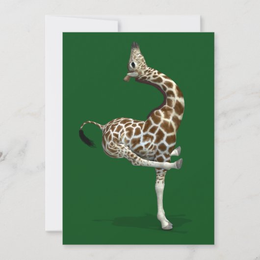 Carte Giraffe sportive bizarre (Devant)