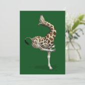 Carte Giraffe sportive bizarre (Debout devant)