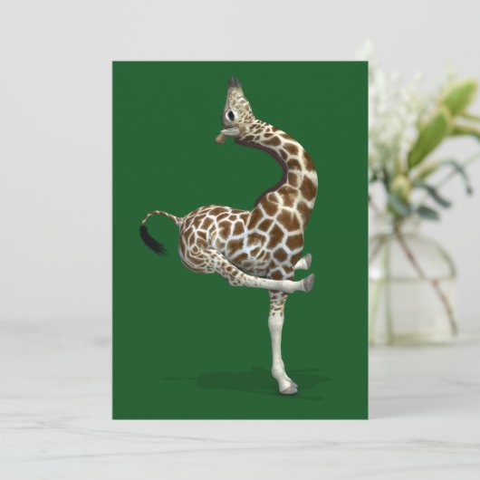 Carte Giraffe sportive bizarre (Debout devant)