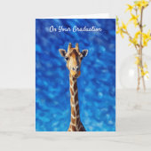 Carte Giraffe Stand Tall Graduate Card (Fleur jaune)