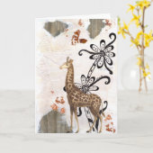 Carte Giraffe super (Fleur jaune)