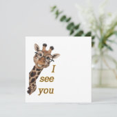 Carte Giraffe.Text.Je vous vois (Debout devant)